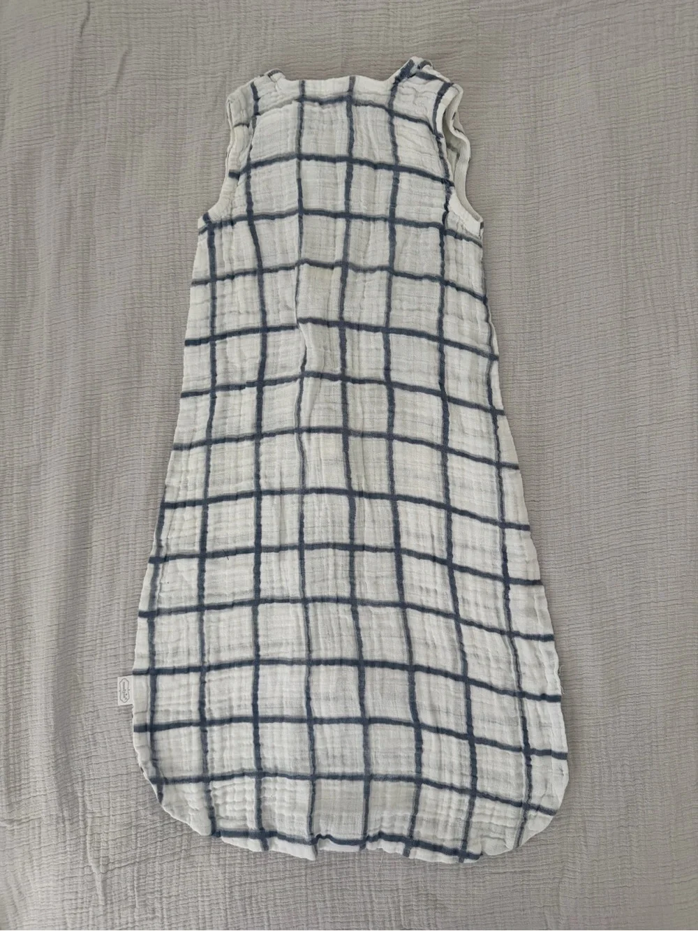 Mud Pie White and Navy Grid Sleep Sack